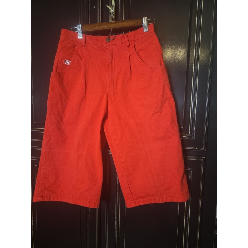 Rare Vintage Red Cross Colours Denim Jorts, Hip-hop, Skater, Nostalgic, 28"...